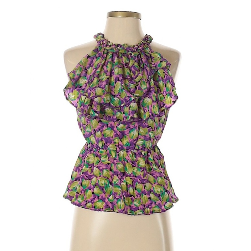 ⚡️Anthropologie Odille 100% Silk Tulip top